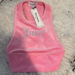 Juicy couture, bling razorback crop top hot hot